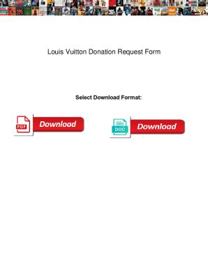 louis vuitton donation request